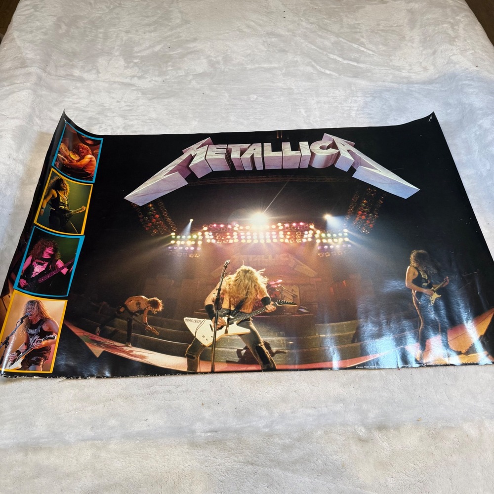 Vintage 1987 Metallica Master of Puppets Live Concert Poster Ross Halfin